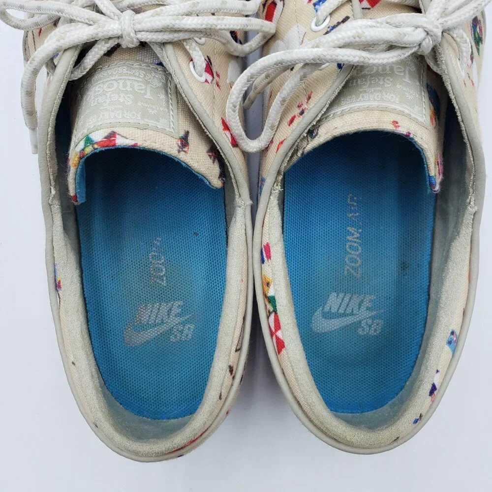 Nike Stefan Janoski Zoom‎ Sneakers 7.5 Mens Beach Day Lace Up Shoes Tan